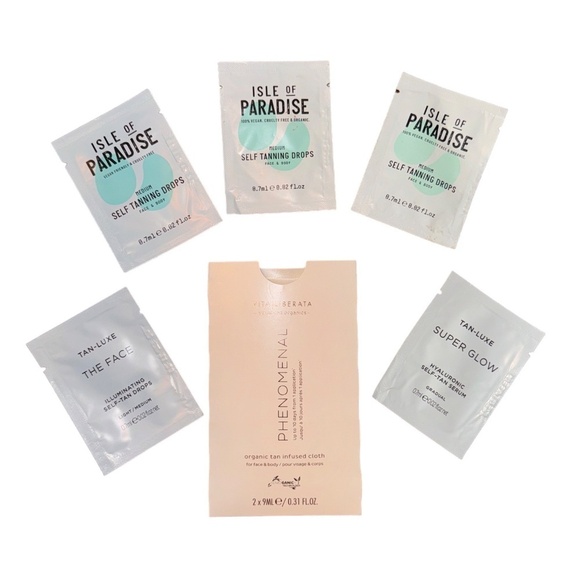 NWT Isle of Paradise Self Tanning Drops Medium Samples Organic Tan Infused Cloth - Picture 1 of 1
